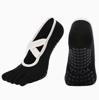 Chaussettes de yoga à cinq doigts pour femmes d'usine Grip Sweet Styles 5 Toe Chaussettes Pilates antidérapantes Logo personnalisé