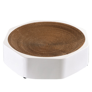 Octagonal <b>Cat</b> <b>Scratching</b> <b>Board</b> Wear-Resistant Corrugated Cardboard <b>Cat</b> Bed White Gray Replacement <b>Cat</b> Paw <b>Board</b> - Product Image 3