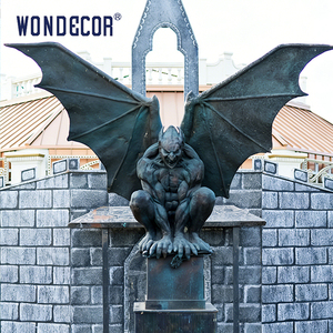 Statue <span class=keywords><strong>et</strong></span> sculpture de gargoyle de grande taille pour jardin extérieur Wondecor - Product Image 2