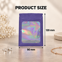 Sacs en Mylar personnalisés en forme de fenêtre transparente imprimés numériquement pour l'emballage de produits de marque