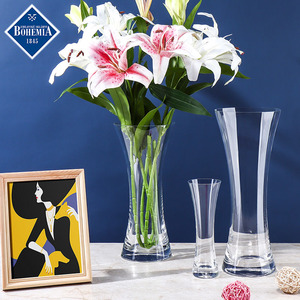Bohemia Crystal Glass <b>Vase</b> Slim Waist Modern Design Home Decor Gift <b>Vase</b> - Product Image 3