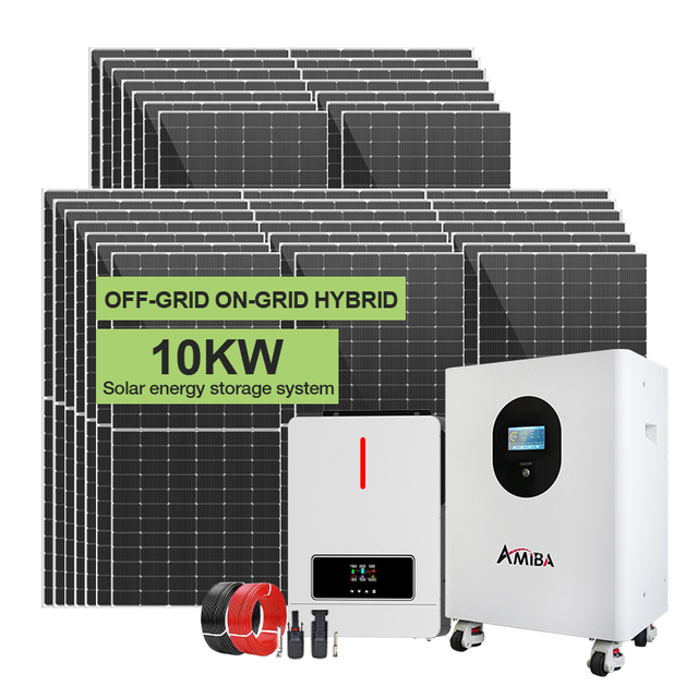 Hybrid Solar Energy System Kit 10kw 20kw 30kw Inverter LiFePO4 Battery Pack MPPT Controller for Home Power Storage Use