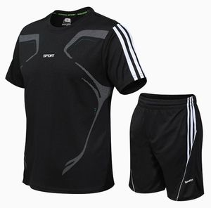 Người Đàn Ông Của Mùa Hè Giản Dị Thể Thao Thể Dục Quần Short Nhanh Chóng Làm Khô Thoáng Khí Dệt Kim Thiết Lập Với In Mô Hình Câu Lạc Bộ Jersey - Product Image 2