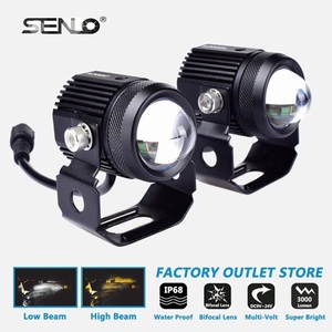 ไฟหน้ามอเตอร์ไซค์ Senlo <span class=keywords><strong>M1</strong></span> M5 X1 X2 <span class=keywords><strong>Mini</strong></span> 30W LED สองสี ลำแสง 360 องศา พร้อมเลนส์โปรเจคเตอร์เลเซอร์แบบใหม่ สำหรับการขับขี่ - Product Image 5