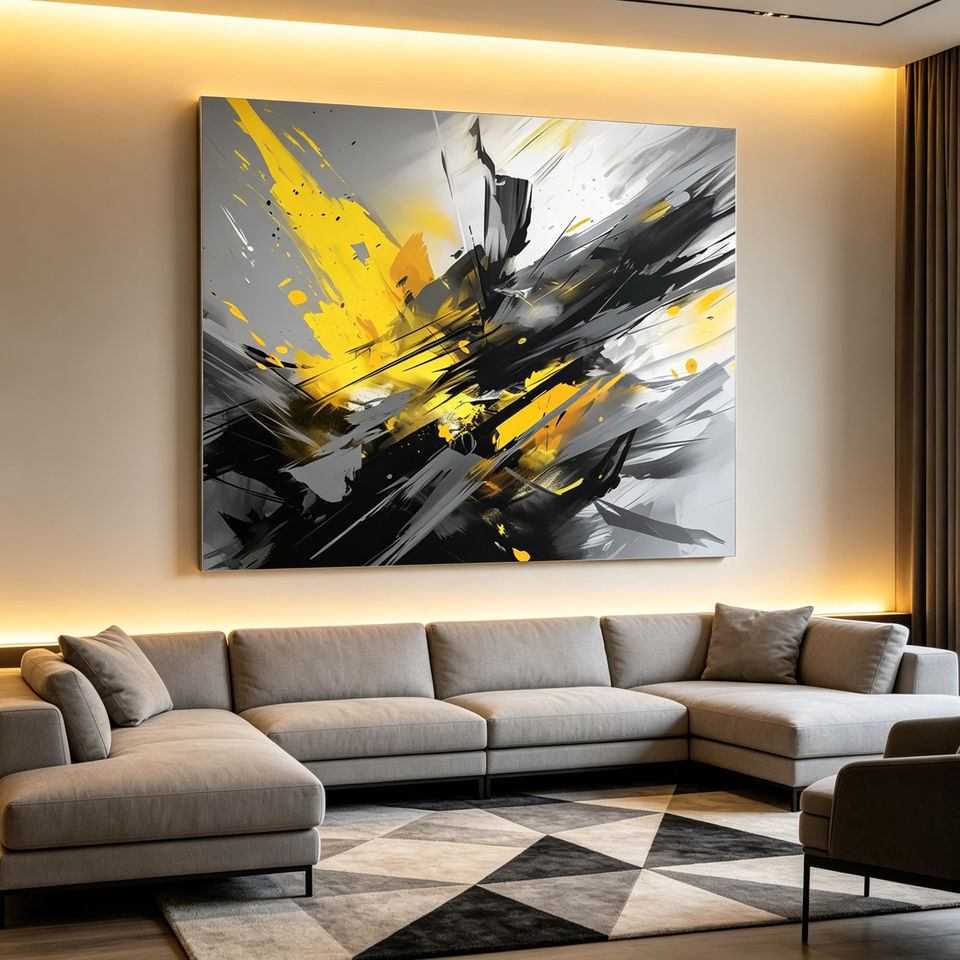 Vibrant Modern Bold Color Art Deco Rustic/Lodge Metal Wall Art Hanging ...