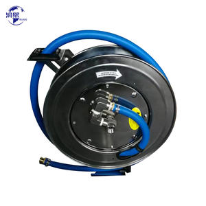 بكرة خرطوم للحديقة مصنوعة من المعدن قابلة للطي تعمل بالضغط العالي وتستخدم للتخلص من الماء والوقود والهواء - Product Image 3