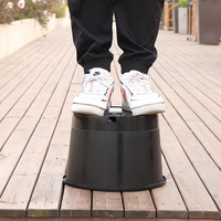 Vente en gros de jardinière en PP noir, Pot en plastique pour plante de 1, 3, 5, 6, 7, 10, 15 pouces, pour pépinière