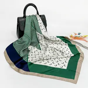영국 뜨거운 판매 브랜드 디자인 스카프 폴카 도트 패션 인쇄 럭셔리 실크 여성 여름 shawls