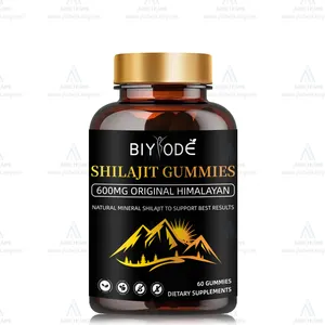 Shilajit Gummies 600mg asli Himalaya Murni Meningkatkan dukungan kekebalan energi dan fokus (60 gummies) suplemen kesehatan herbal