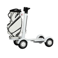 Voiturette de golf électrique à quatre roues, scooter pliable à double propulsion, planche à roulettes, chariot de golf au lithium 20 km/h, capacité de charge 200 kg