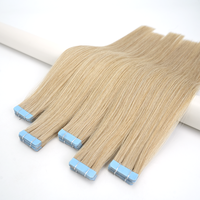 Extensions à bandes adhésives Lanmuse de qualité salon, cheveux humains russes lisses invisibles, 100g/paquet, cheveux vierges Remy, prix de gros