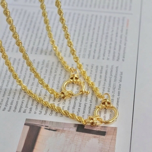 สร้อยคอเชือกทองคำแท้ 18K ยี่ห้อ Xinfly รุ่น AU750 ขนาด 1.9 มม.-6.0 มม. ปรับขนาดได้ สลักโลโก้ได้ สไตล์อิตาลี ขัดเงาอย่างดี สำหรับผู้ชายและผู้หญิง - Product Image 5