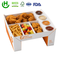 Verpakkingen voor maaltijdvoorbereiding op maat, bedrukt karton, meerdere compartimenten, voor salade, fruit, afhaalmaaltijden, restaurants en foodservice