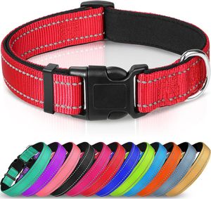 Venta al por mayor <span class=keywords><strong>Collar</strong></span> de perro reflectante de nylon <span class=keywords><strong>Collar</strong></span> de mascota ajustable colorido para perros gigantes medianos y grandes - Product Image 2