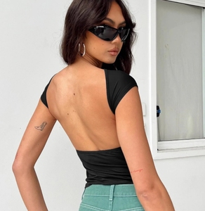 Las mujeres más vendidas tops <span class=keywords><strong>2023</strong></span> sexy espalda descubierta Top mujeres - Product Image 5