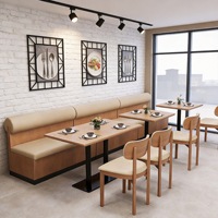 Ensemble de tables et chaises de restaurant en bois massif, style minimaliste moderne, pour usage commercial, hôtels, salons de thé, cafés, snack-bars/bar
