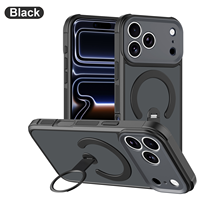 Coque de téléphone antichoc magnétique rotative à 360 degrés avec support doux mat pour iPhone 18 17 16 15 14 13 12 11 Pro Max
