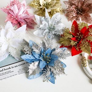 Fleurs artificielles multicolores pour l'intérieur et l'extérieur, décorations florales pour arbre <span class=keywords><strong>de</strong></span> Noël, fleurs décoratives <span class=keywords><strong>de</strong></span> Noël - Product Image 2