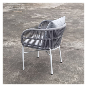 Minderler ile bahçe Rattan sandalye fabrika fiyat veranda restoran yemek su geçirmez halat sandalyeler dış mekan mobilyası - Product Image 3