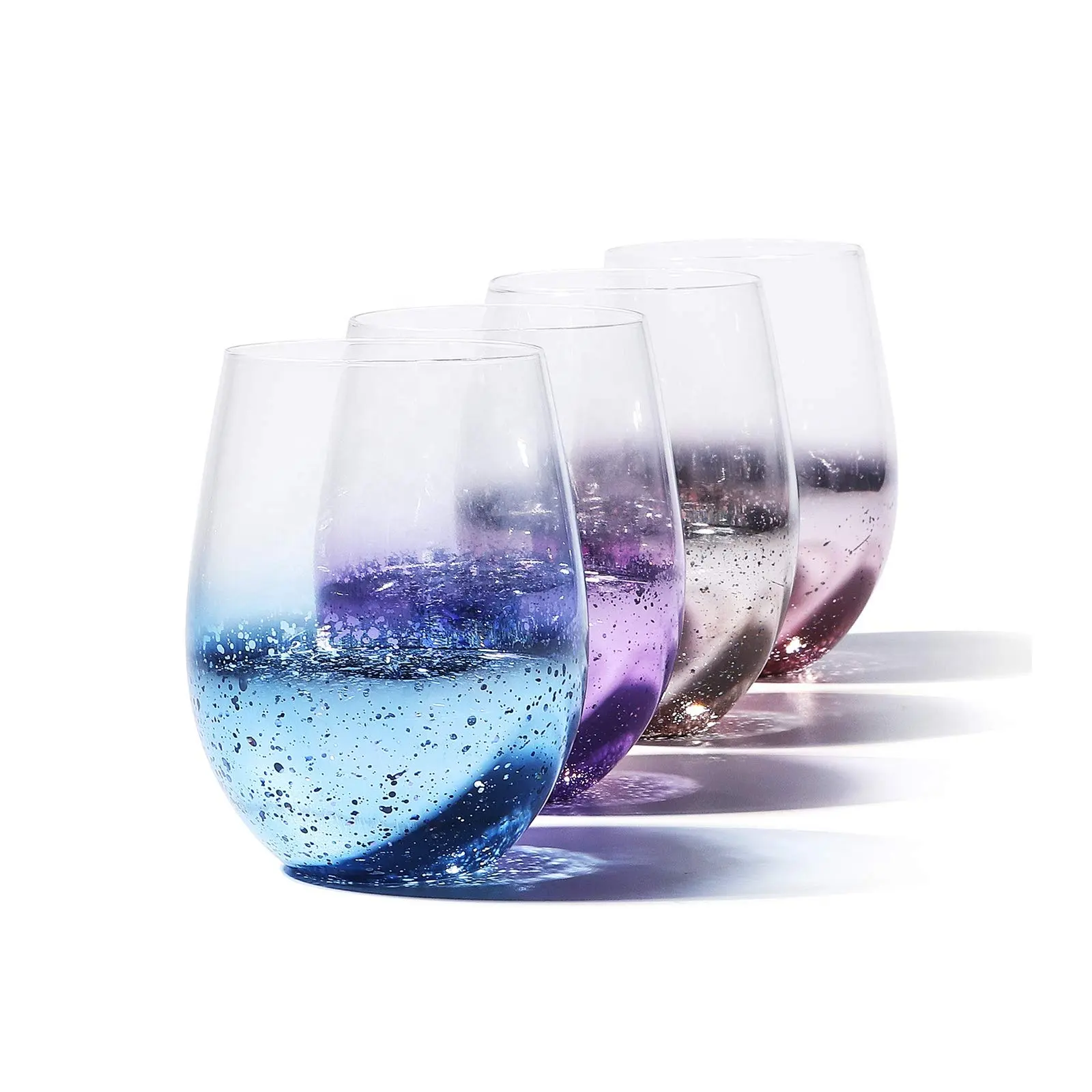 Wettbewerbs fähiger Preis Kristall klare farbige stamm lose Weinglas party Perfekte Trinkglas waren Getränke becher