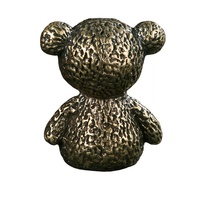 Figurine d'ours maléfique en laiton, commande en gros, statue en cuivre antique, personnalisable, décoration de bureau, cadeau d'affaires pour la revente