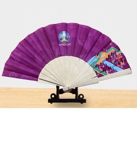 Wholesale Customized Rainbow Carved Bamboo Fabric Gay Pride Folding <b>Handheld</b> <b>Fan</b> 23cm White Ribs Eco-Friendly Wedding - Product Image 1