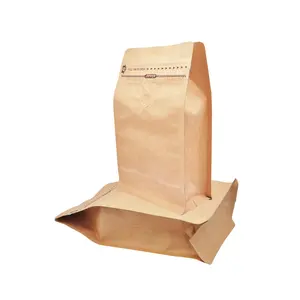 Bolsa de café de fondo plano, embalaje reutilizable con válvula de desgasificación, 12oz, 18oz, 250g, 5lb, venta al por mayor