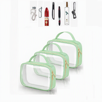 Sac de maquillage suspendu en PVC transparent, étanche, pour trousse de toilette et cosmétiques, avec fermeture à glissière
