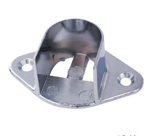Supports de tubes pour garde-robe, 1 pièce, en alliage de Zinc/acier inoxydable, bride support - Product Image 6