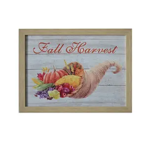 Wholesale Luxury 3D Fall Pumpkins Painting Original Design Framed Canvas Wall Art Wood Frame Oil Medium Wall Decor