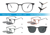 Montures optiques de haute qualité 2 en 1, polarisées TAC avec protection anti-lumière bleue, monture en métal Ultem, clip magnétique pour lunettes