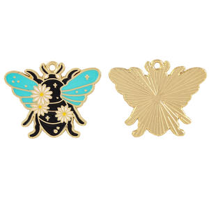 Exquisite Butterfly Insect Alloy DIY Jewelry Accessory Cross-Border Ins Keychain Pendant <strong>Oil</strong> Drop Ins Bag for Children - Product Image 3