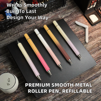 Stylo à bille durable au design simple, écriture fluide 0,7 mm, bille en métal, logo personnalisé, impression sérigraphique publicitaire, recharge remplaçable