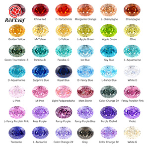 Zirconi Cubici Sfaccettati Multicolore all'Ingrosso, Gemme Sintetiche Ovali da 2-12mm per Creazione di Gioielli e Artigianato - Product Image 6