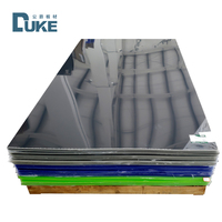 Feuilles de plexiglas Duke avec film dichroïque laminé sur feuille de coulée Pmma 10 pièces signe acrylique avec supports porte-feuille vierge
