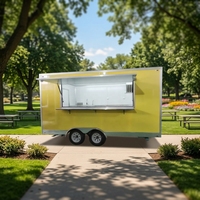 Remorque alimentaire mobile personnalisée en acier inoxydable et aluminium, camion-restaurant, kiosque de restauration, concession de kebab, barbecue, vente de snacks