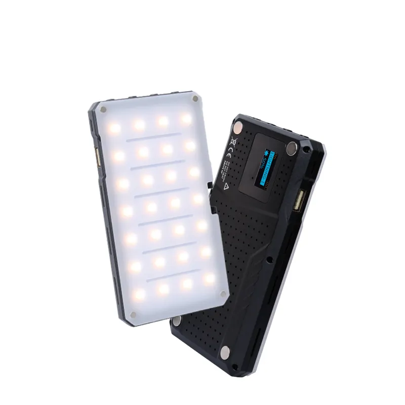 RGB LED Video Light for Camera Camcorder Rechargeable Pocket Size with Full Color Light