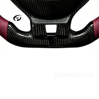 Volant chauffant et lumineux en cuir perforé rouge en fibre de carbone personnalisé de haute qualité pour Lexus IS250