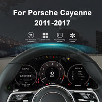 ZWNAV meteran kecepatan dasbor Lcd, untuk Porsche Cayenne 2011-2017 dasbor Virtual instrumen kecepatan kokpit layar 12.3 inci