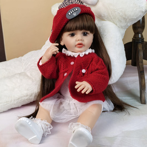 <span class=keywords><strong>Bambole</strong></span> in Silicone <span class=keywords><strong>bambole</strong></span> parlanti per ragazze 55cm realistiche <span class=keywords><strong>bambole</strong></span> per neonati con accessori - Product Image 2