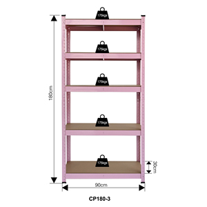Fonte da fábrica antiferrugem 5-Layer <span class=keywords><strong>Metal</strong></span> <span class=keywords><strong>Warehouse</strong></span> Rack Steel Rivet Prateleiras com capacidade de carga leve para garagens - Product Image 3