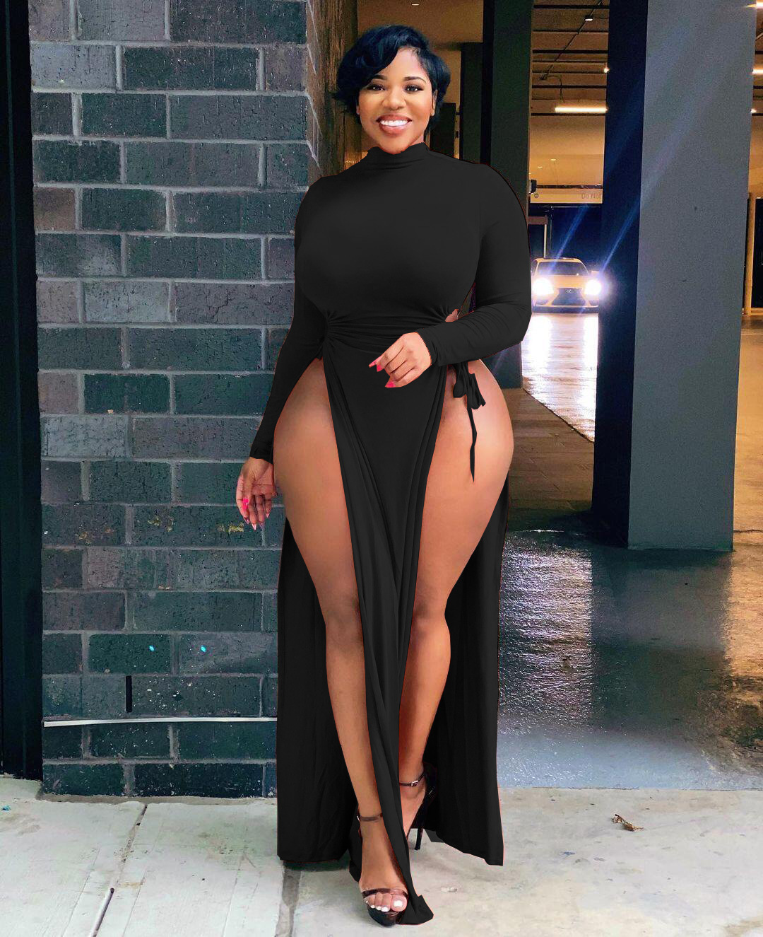 Abiti Casual taglie forti abbigliamento donna fasciatura Modulare alta  donna taglie forti abito Sexy in maglia tinta unita abiti autunnali da  donna| Alibaba.com