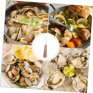 Ouvre-huîtres Premium avec logo personnalisé, manche en bois, acier inoxydable, outil pour fruits de mer, couteau à ouvrir les huîtres - Product Image 4