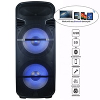 Sistema de Sonido DJ/PA de 3000W con Dos Subwoofers de 15 Pulgadas, JPS D2615W/Micrófono, Control Remoto, TWS, LED, FM, AUX, RCA, ECHO, Bocina Parlante