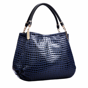 Bolsos de Hombro de Moda para Mujer, Estilo Europeo y Americano, Patrón de Cocodrilo, Bolsos de Mano de Cuero PU, Bolso Tote de Lujo para Mujer - Product Image 4