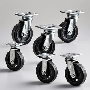 Master-Series Wear-Resistant Pu Workbench Casters Set Of 4 Pcs With Total Locking Brake And Quick-Install Kit For Workshop <b>Racks</b> - Product Image 5