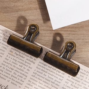 LM 25MM Bronze Non-Magnetic Binder Paper <strong>Clips</strong> <strong>Bull</strong> <strong>Dog</strong> <strong>Clip</strong> for Home Kitchen School Office Supplies - Product Image 1