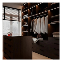 SJUMBO personnalisé moderne en bois garde-robe placard de rangement meuble de chambre à coucher principal avec coiffeuse pour Villa
