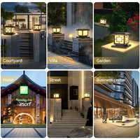 Nouvelle conception de lampe solaire LED extérieure à pilier avec 10W 30W 60W IP65 étanche en fer pour maison, jardin, cour, mur, clôture, portail