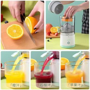 USB Rechargeable Plastic Portable Electric Citrus Juicer Semi-Automatic for Orange Lemon <b>Fresh</b> Juice Single Person - Product Image 3